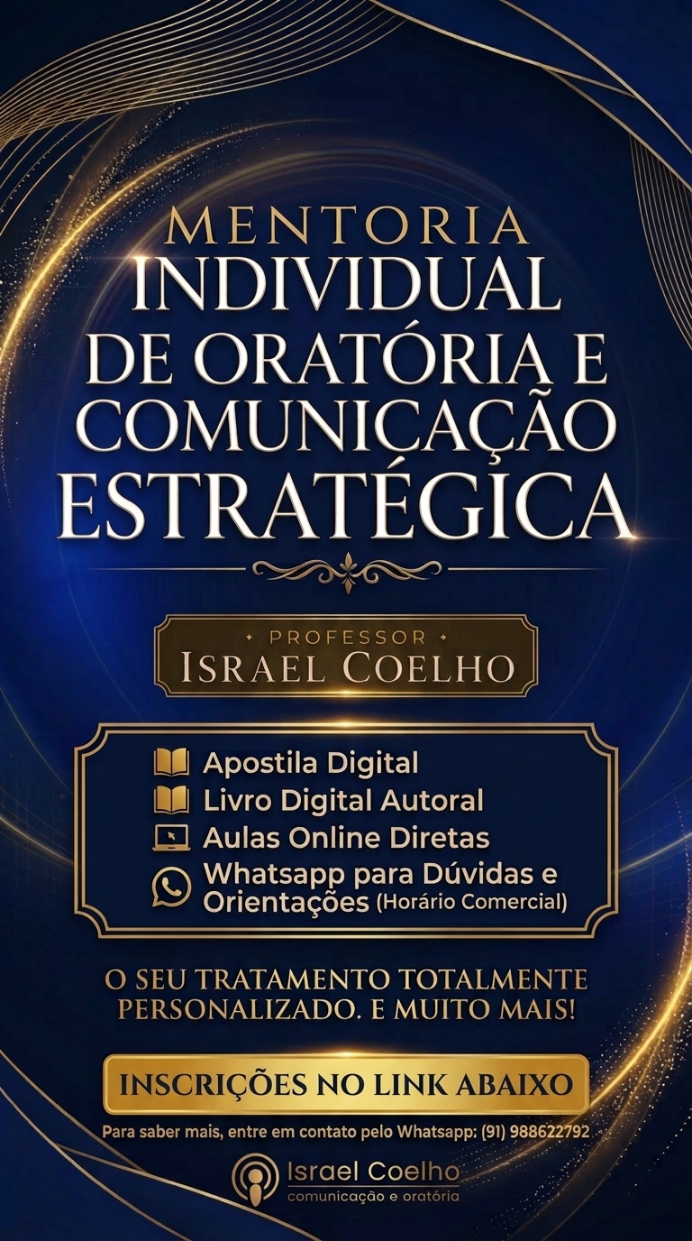 Mentoria Individual de Oratória e Comunicação Estratégica com o Professor Israel Coelho